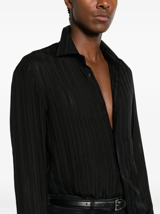 Vertical-stripe semi-sheer shirt 865801 ZAU2C 1000 GUCCI 