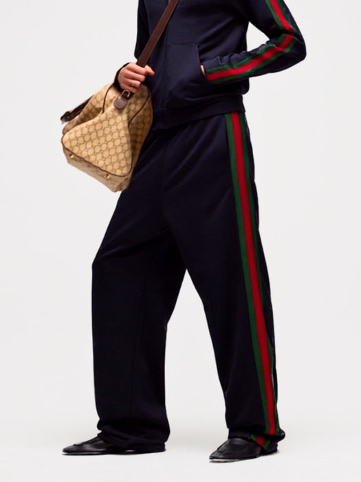 Silk cotton sportswear pants with Web 866170 XJH0N 4816 GUCCI 