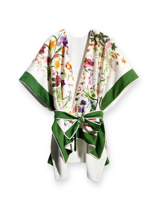 Printed cotton cape dress 867595 3GALE 9067 GUCCI 