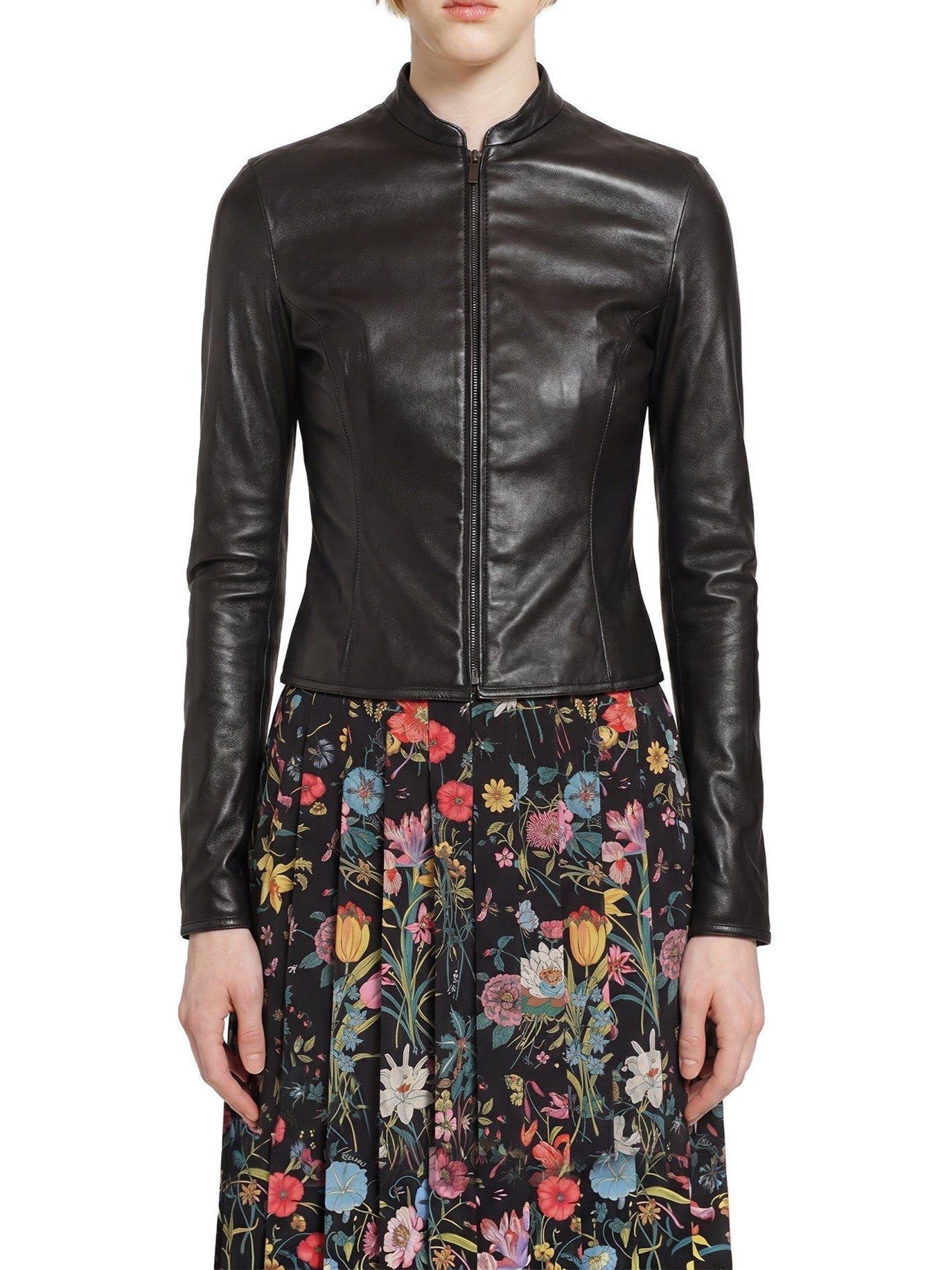 Light stretch leather zip jacket 871993 XNBC5 1000 GUCCI 