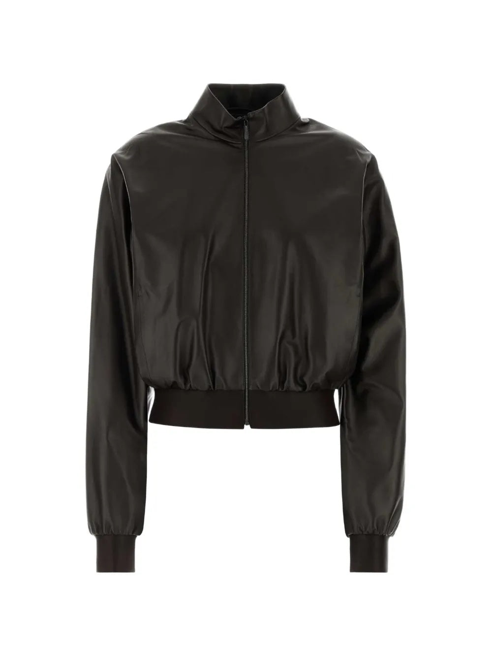 High-neck leather bomber jacket 871997 XNBCU 2040 GUCCI 
