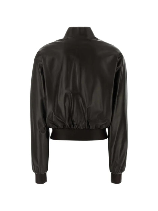 High-neck leather bomber jacket 871997 XNBCU 2040 GUCCI 