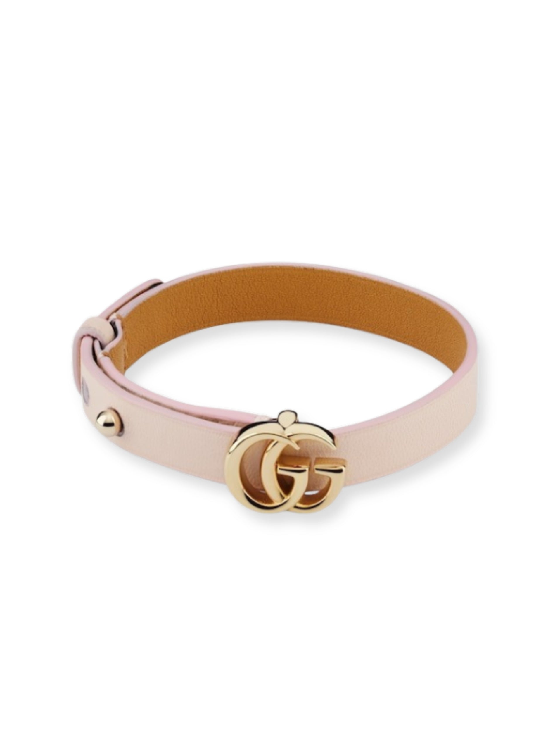Leather bracelet with Double G 874614 IAAG8 8521 GUCCI 