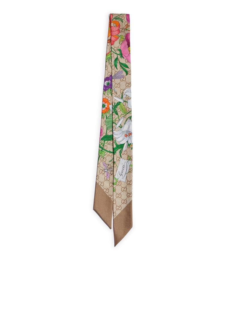 GG Flora Silk Scarf 874776 3G001 9965 GUCCI 