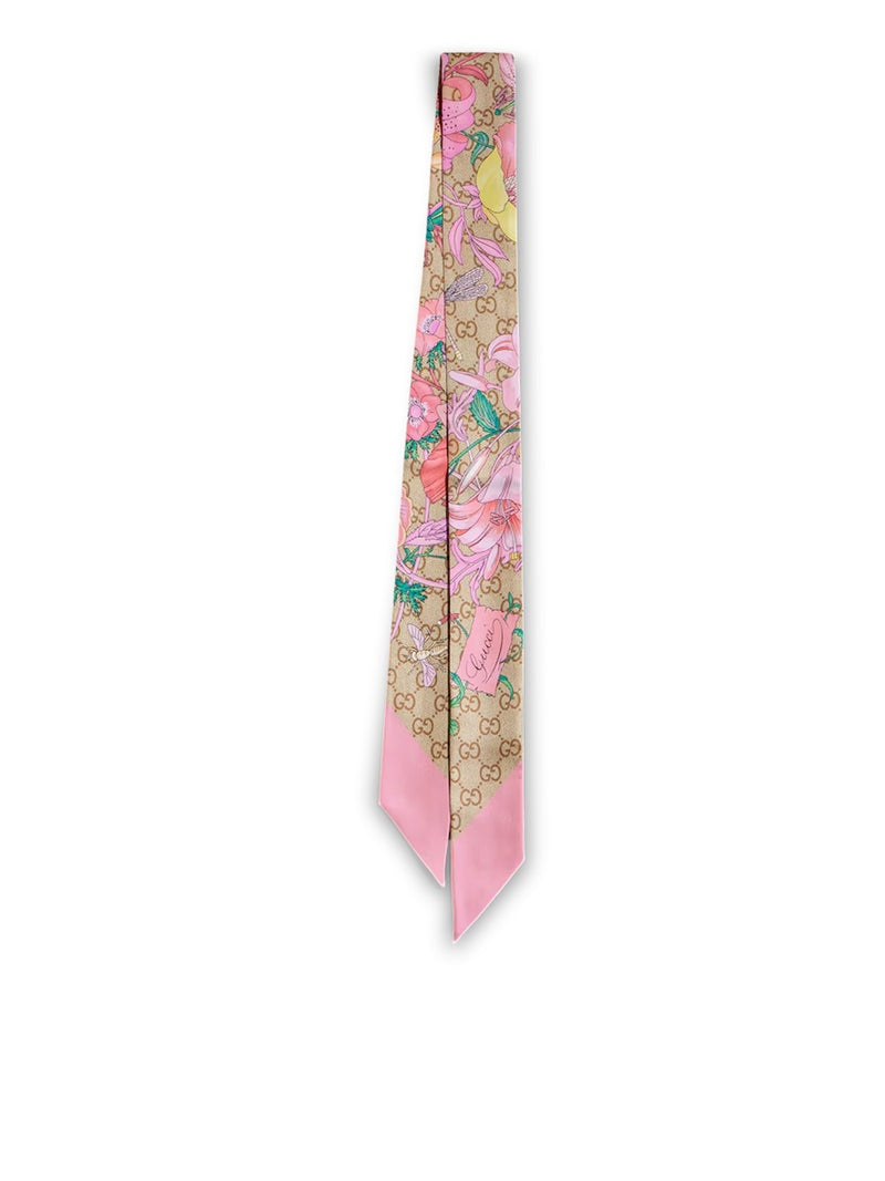 GG Flora Silk Scarf 874780 3G001 5872 GUCCI 