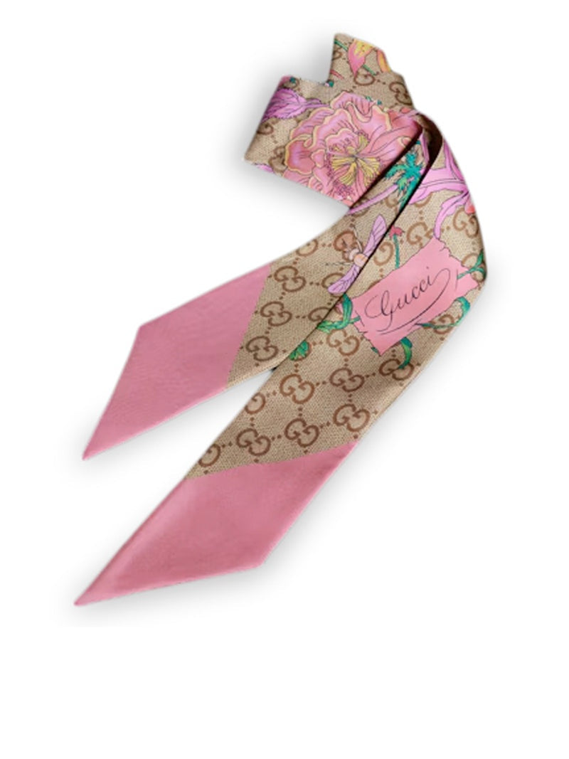 GG Flora Silk Scarf 874780 3G001 5872 GUCCI 