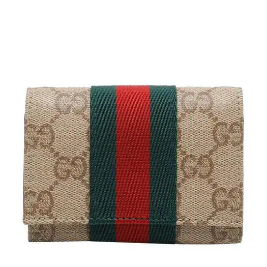 Bi-fold card case with Web 876044 FAF8R8547 GUCCI 