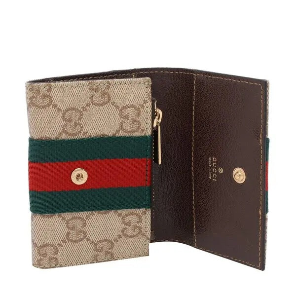 Bi-fold card case with Web 876044 FAF8R8547 GUCCI 
