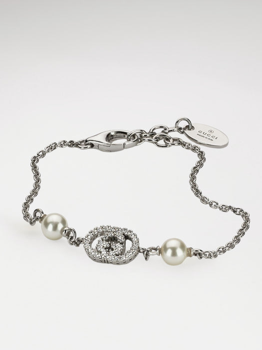 Crystal and pearl bracelet A0009D J9740 8524 GUCCI 
