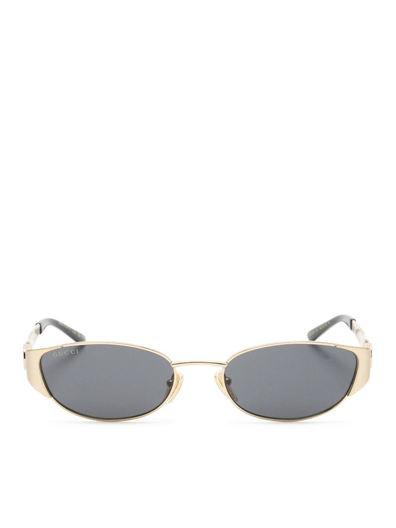 Gold-tone Oval Sunglasses A000PJ I3330 8012 GUCCI 
