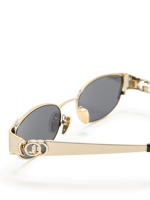 Gold-tone Oval Sunglasses A000PJ I3330 8012 GUCCI 