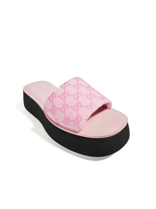 Women's flatform slide sandal A0034R FAFUW 5825 GUCCI 