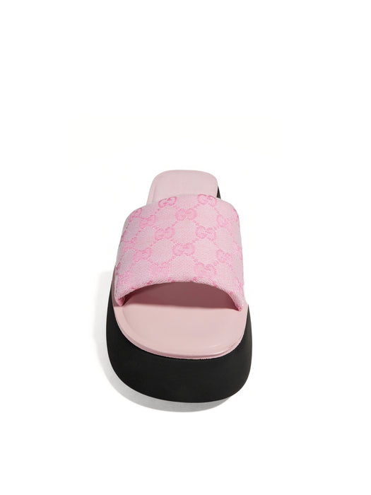 Women's flatform slide sandal A0034R FAFUW 5825 GUCCI 