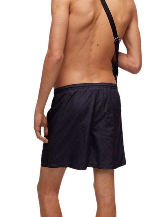 Printed polyester poplin swim shorts A003M7 XHALN 4019 GUCCI 