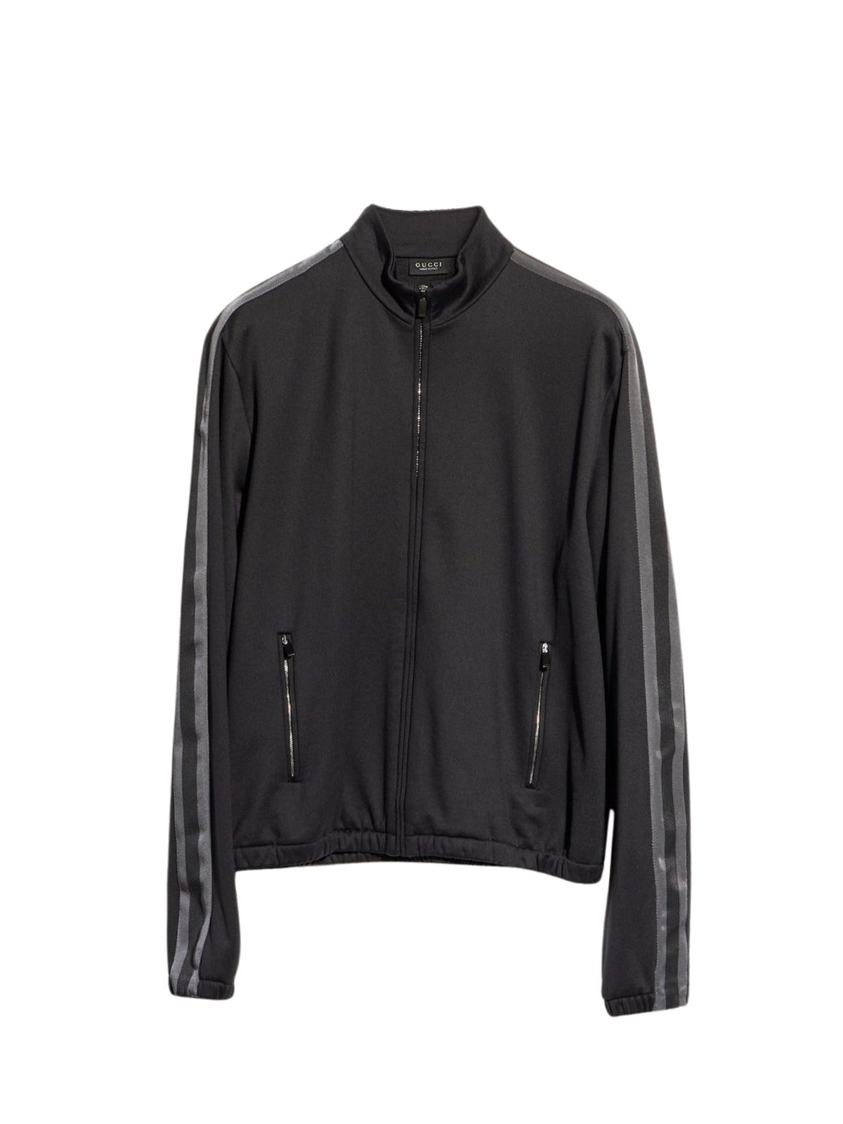 Cotton jersey zip jacket with muted Web A003RN XJH5O 1222 GUCCI 