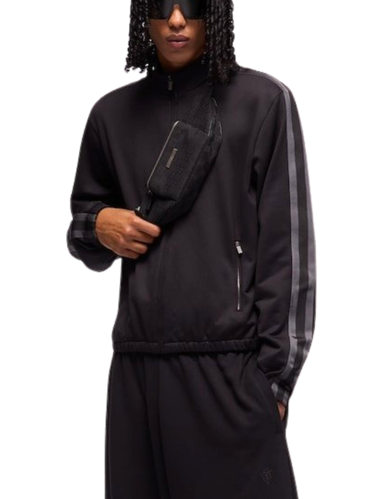 Cotton jersey zip jacket with muted Web A003RN XJH5O 1222 GUCCI 