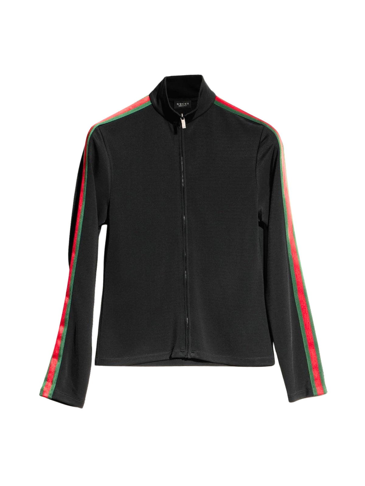Viscose jersey zip jacket with Web A004E2 XJHZO 1000 GUCCI 