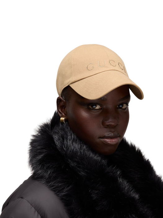 Canvas baseball hat with print<BR/> A005HY 3HBNR9000 GUCCI 