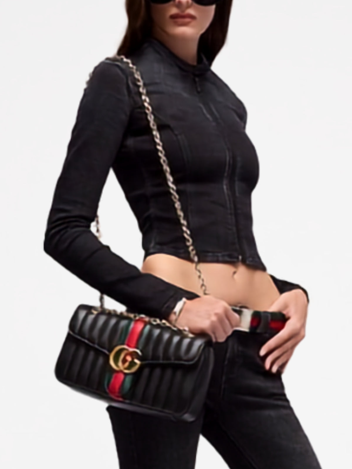 Jetset GG Marmont medium shoulder bag A005XW AAG8N1068 GUCCI 