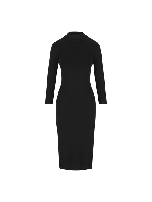 Fine rib knit wool dress with Horsebit A0064Y XKFS21043 GUCCI 