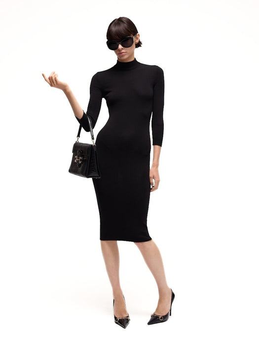 Fine rib knit wool dress with Horsebit A0064Y XKFS21043 GUCCI 
