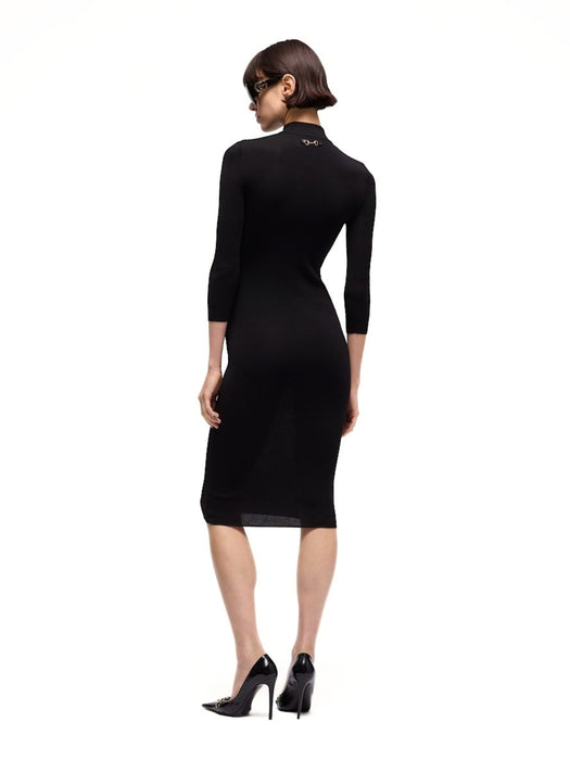 Fine rib knit wool dress with Horsebit A0064Y XKFS21043 GUCCI 