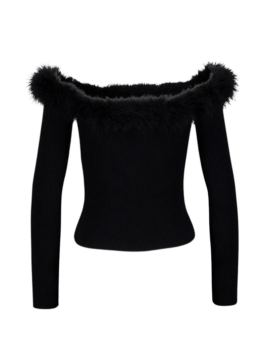 Rib viscose off-the-shoulder top A006D6 XKFR31043 GUCCI 