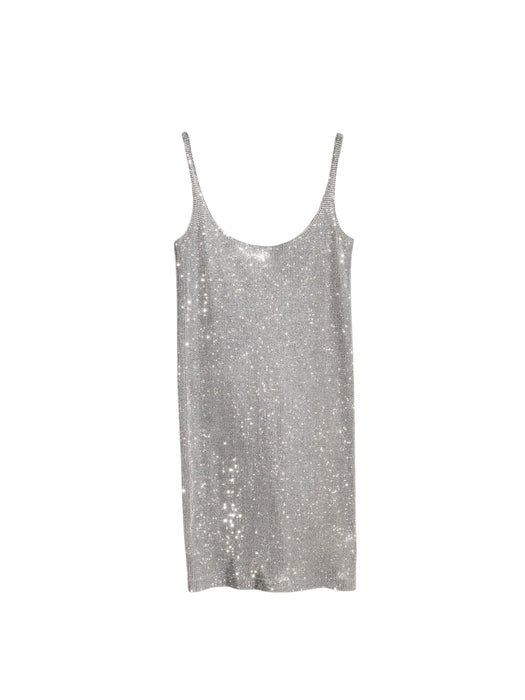 Stretch nylon jersey dress with crystals A006F8 XJH7F1121 GUCCI 