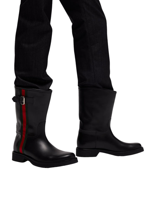 Men's boot with Web<BR/> A006FS AAHEX1060 GUCCI 