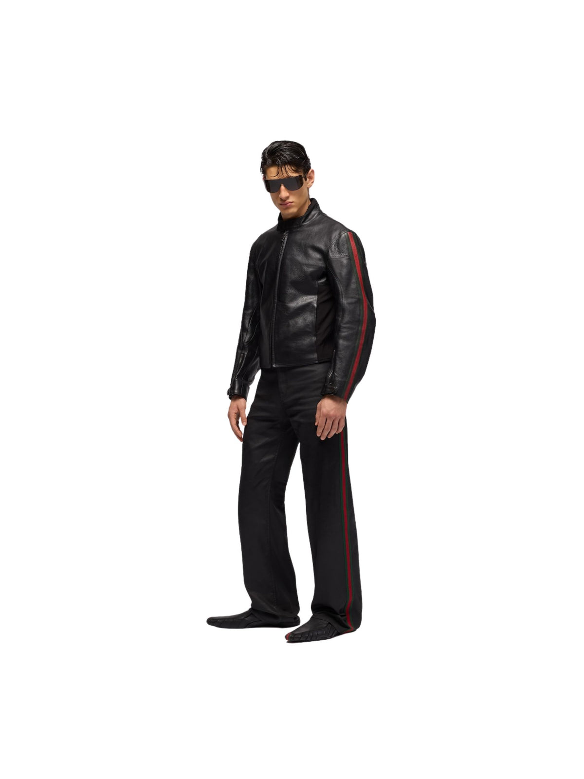 Coated cotton twill denim pants with Web<BR/> A006GG XDDH3 1000 GUCCI 