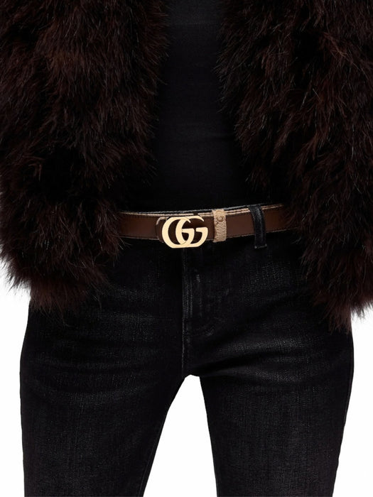 Cut GG Marmont reversible belt A006M2 FAF7J9651 GUCCI 
