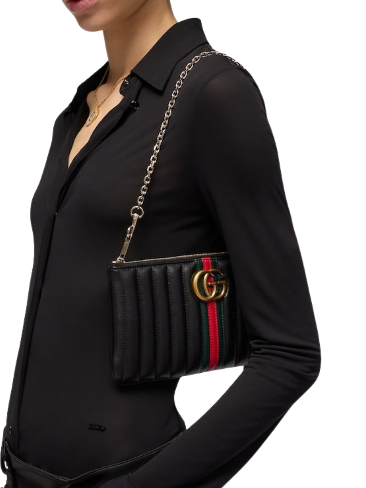 GG Marmont pouch with strap A006X2 AAG8N1068 GUCCI 