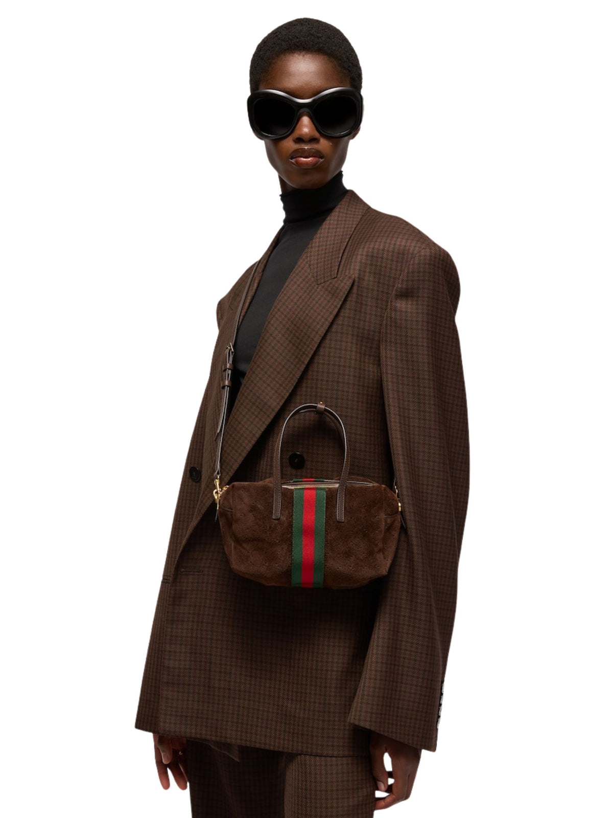 Small boston bag with Web A0070T AAHCC 2147 GUCCI 