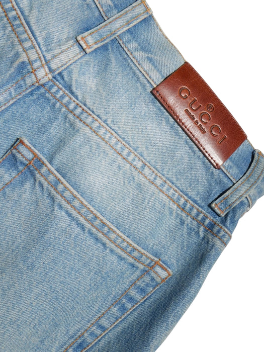 Cotton denim pants with soft coating A0077Z XDDJP4009 GUCCI 