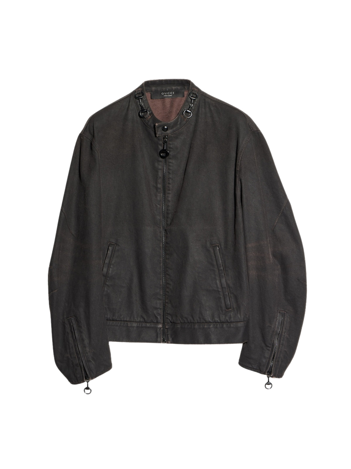 Cotton viscose denim jacket with Horsebit A007GF XDDHM 2028 GUCCI 