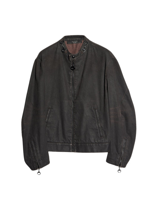 Cotton viscose denim jacket with Horsebit A007GF XDDHM 2028 GUCCI 