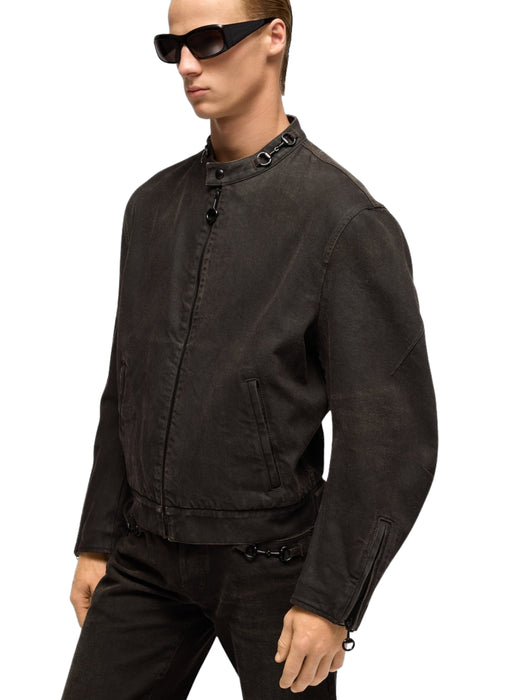 Cotton viscose denim jacket with Horsebit A007GF XDDHM 2028 GUCCI 