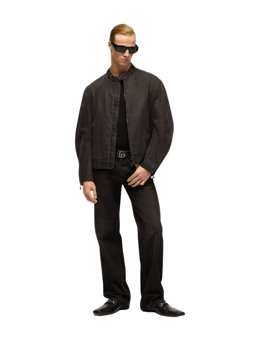 Cotton viscose denim jacket with Horsebit A007GF XDDHM 2028 GUCCI 