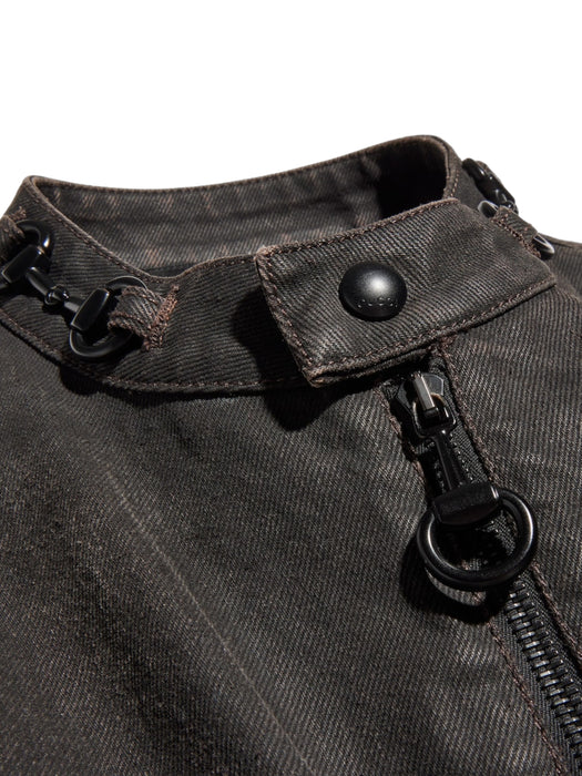 Cotton viscose denim jacket with Horsebit A007GF XDDHM 2028 GUCCI 