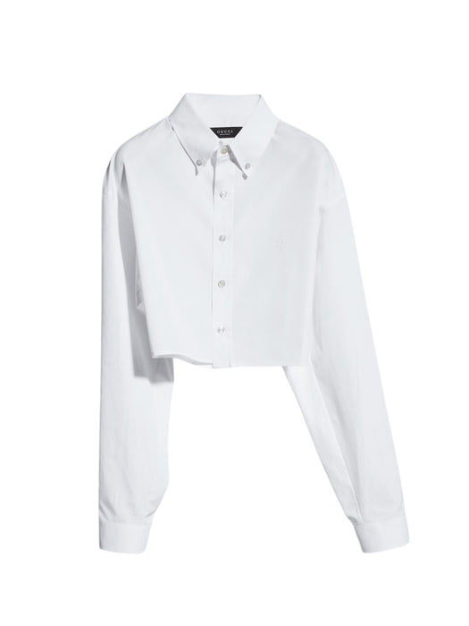 Cropped cotton poplin shirt A007UX 211319000 GUCCI 