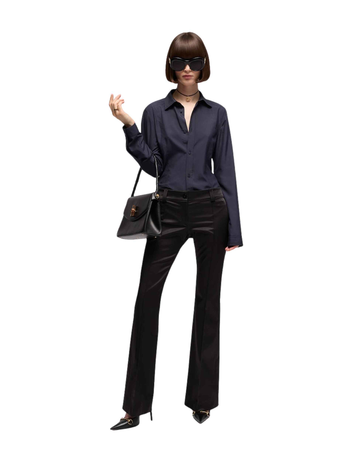 Stretch acetate duchesse pants A007ZI ZU8O1000 GUCCI 