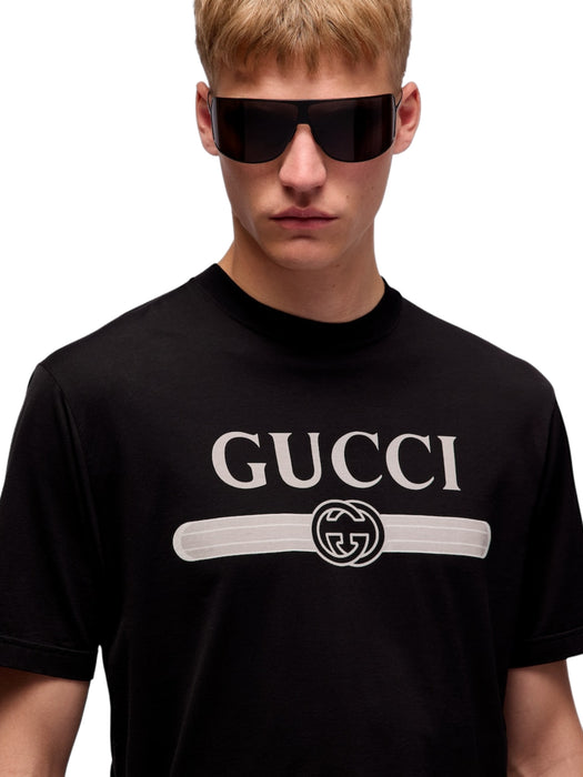 Cotton jersey T-shirt with print A0095J XJH5Y1152 GUCCI 