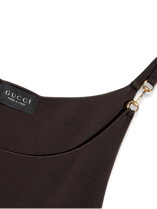 Viscose crêpe jersey dress with Horsebit A009BH XUAPP2206 GUCCI 