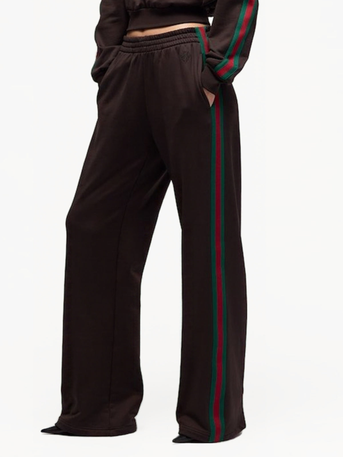 Cotton jersey leisure pants with Web A00A78 XJH3Y2206 GUCCI 