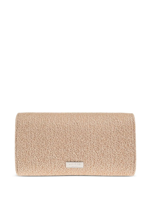 Bing crystal-embellished wallet on chain BING WALLET/CHAIN HFGMACARON/SILVER JIMMY CHOO 