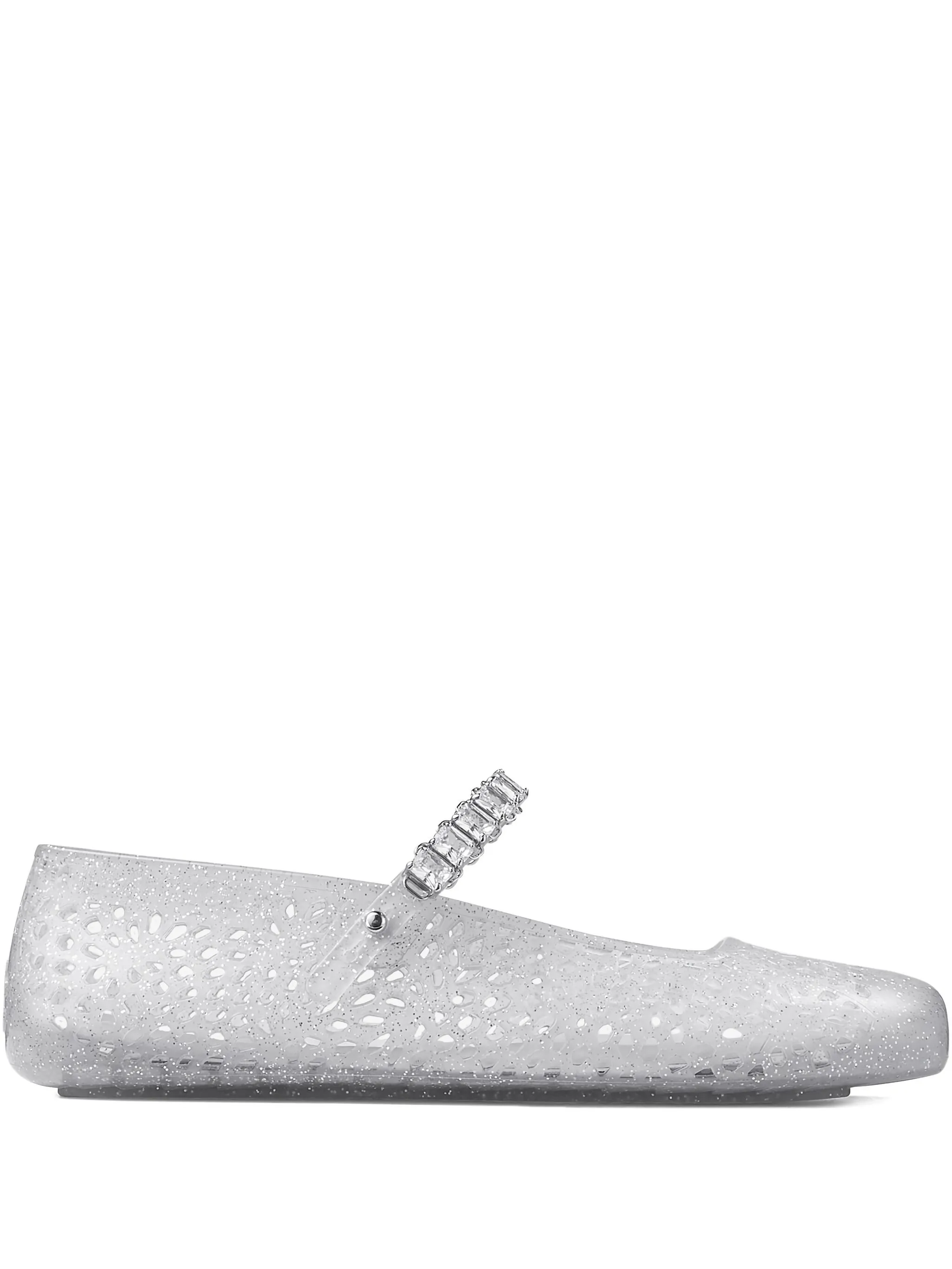 Clear Jelly Ballerina Flats THE JELLY NTXCLEAR/SILVER MIX/CRYSTAL JIMMY CHOO 