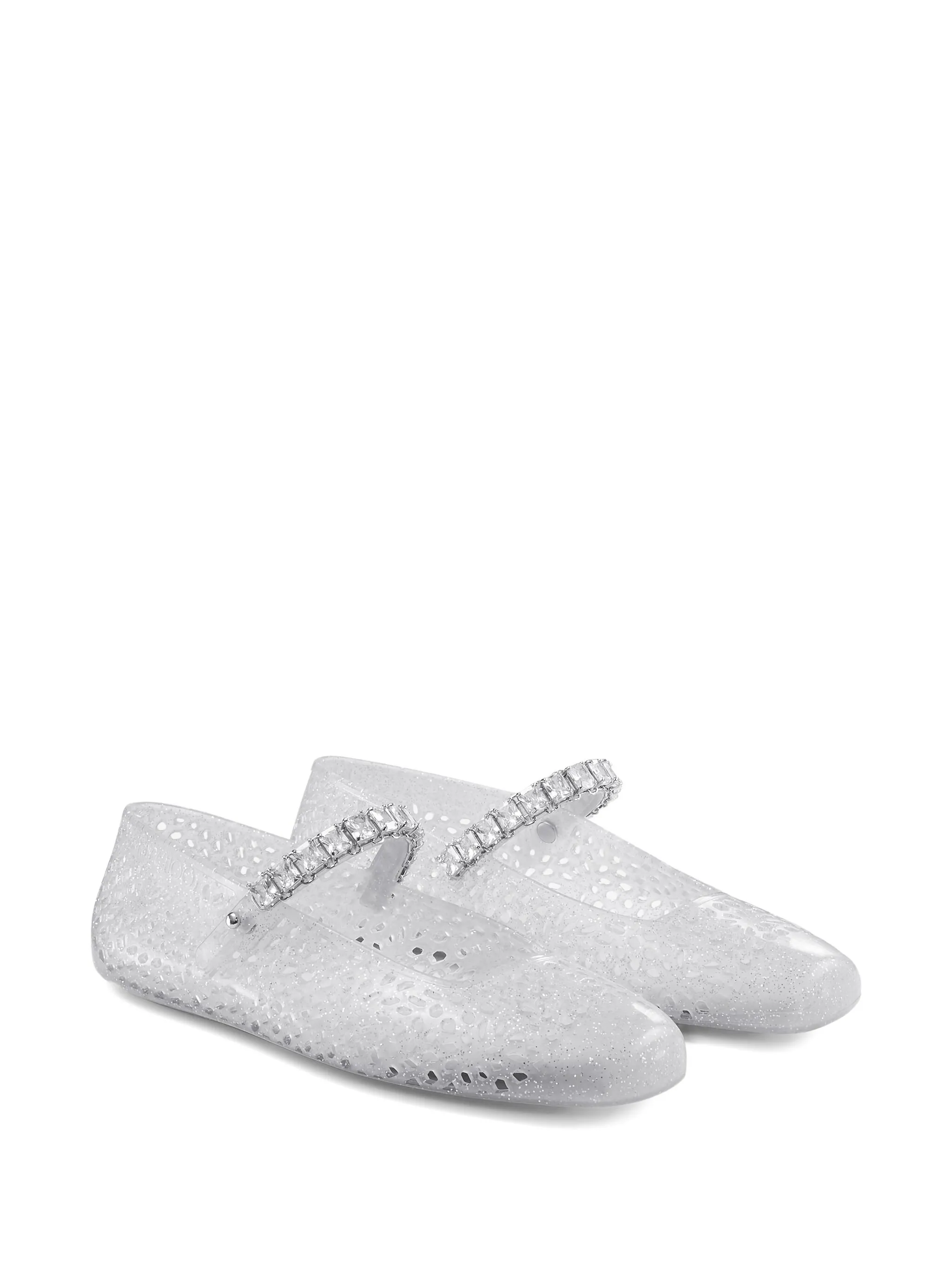 Clear Jelly Ballerina Flats THE JELLY NTXCLEAR/SILVER MIX/CRYSTAL JIMMY CHOO 