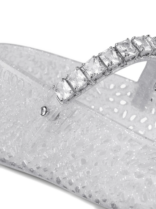 Clear Jelly Ballerina Flats THE JELLY NTXCLEAR/SILVER MIX/CRYSTAL JIMMY CHOO 