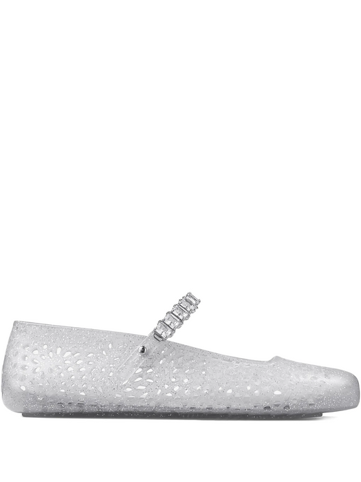 Clear Jelly Ballerina Flats THE JELLY NTXCLEAR/SILVER MIX/CRYSTAL JIMMY CHOO 