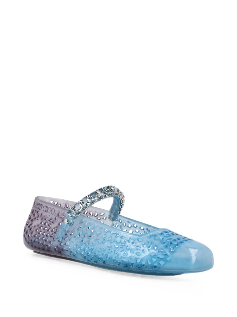 Denim Degrade Jelly Ballerina Flats THE JELLY TKCDENIM/DENIM JIMMY CHOO 